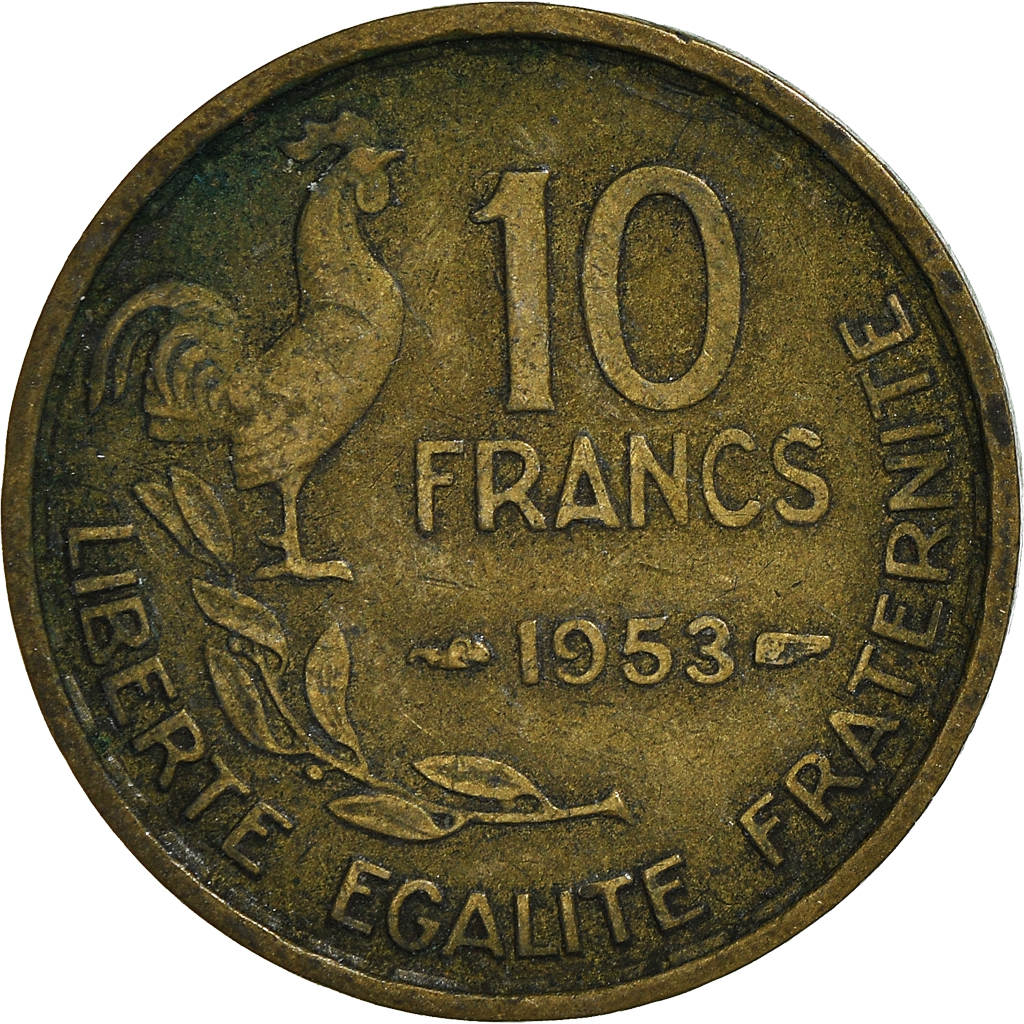 Moneda, Francia, 10 Francs, 1953