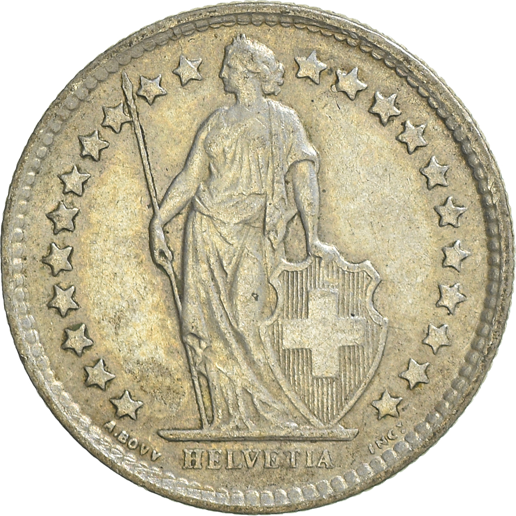 Moneda, Suiza, 1/2 Franc, 1959