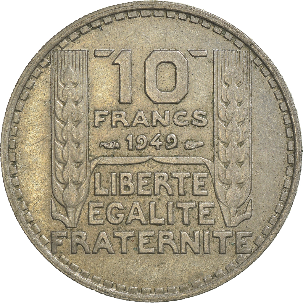 Moneda, Francia, 10 Francs, 1949