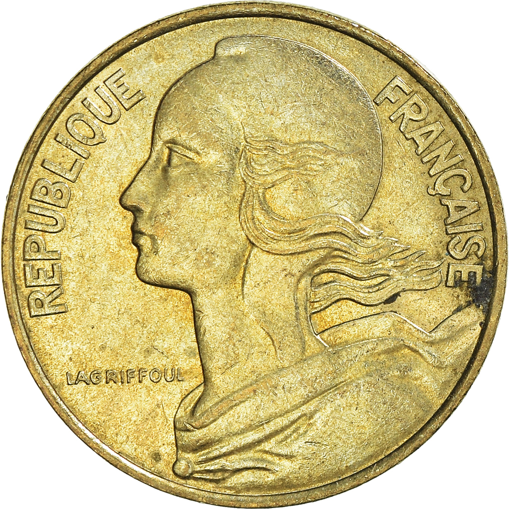 Moneda, Francia, 10 Centimes, 1990