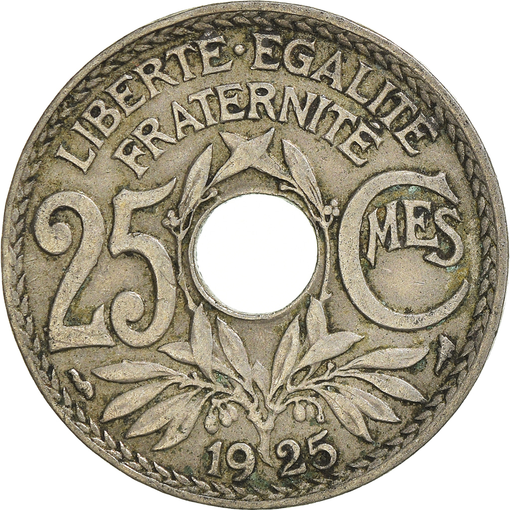 Moneda, Francia, 25 Centimes, 1925
