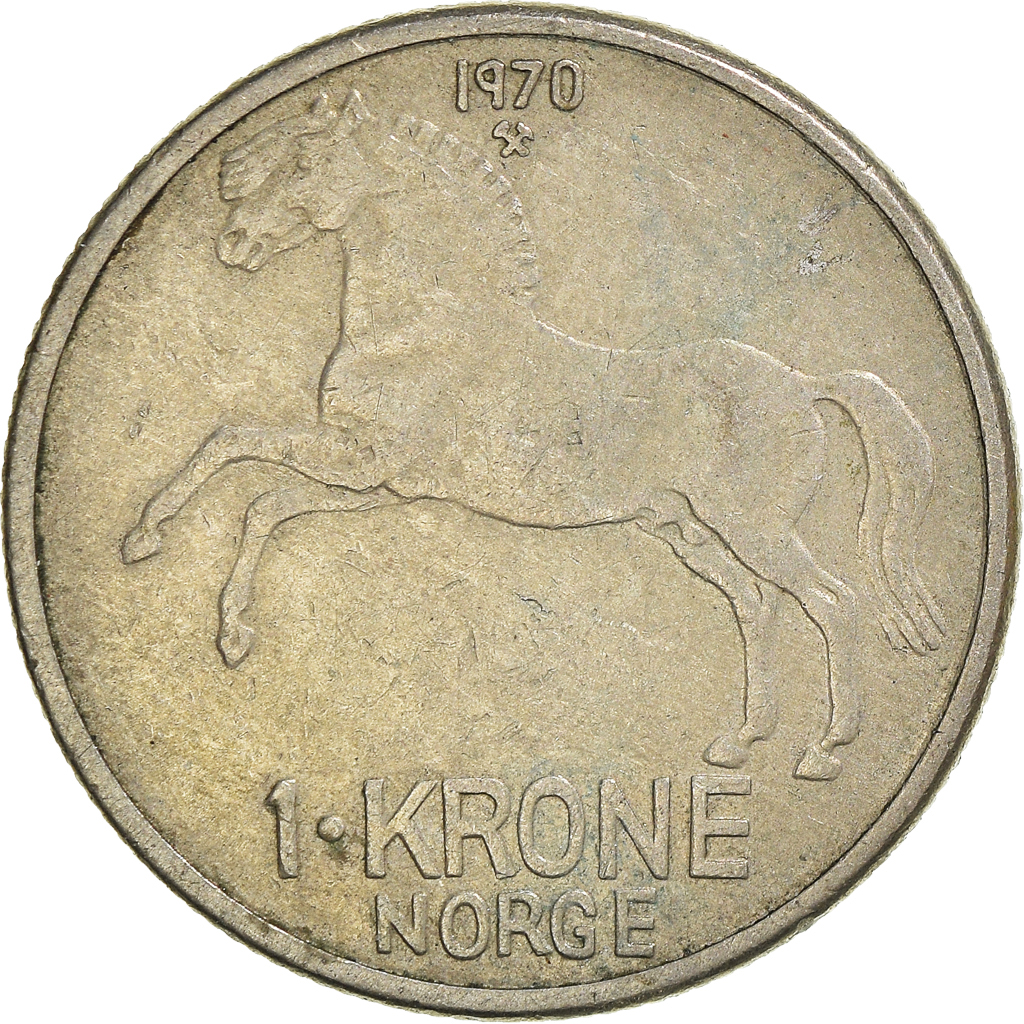 Moneda, Noruega, Krone, 1970
