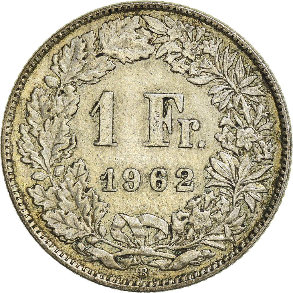 Moneda, Suiza, Franc, 1962