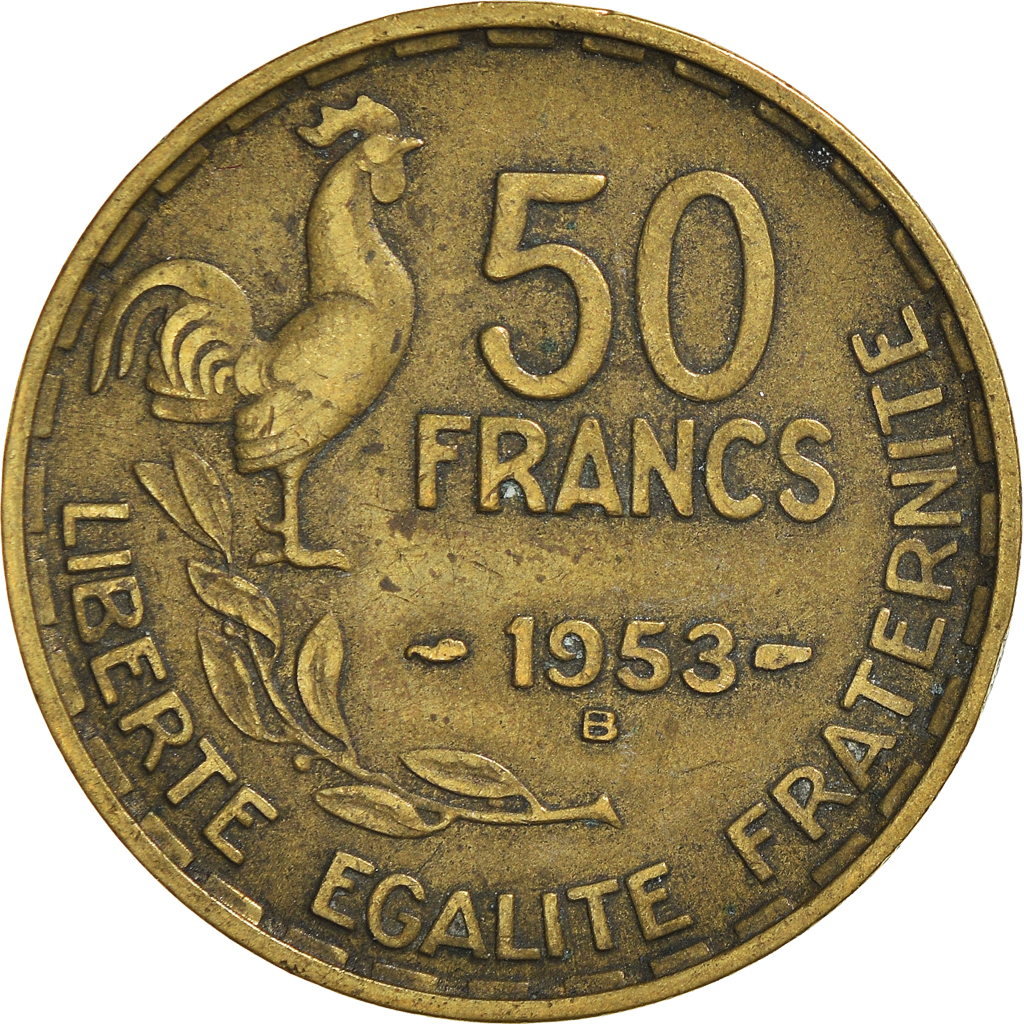 Moneda, Francia, 50 Francs, 1953