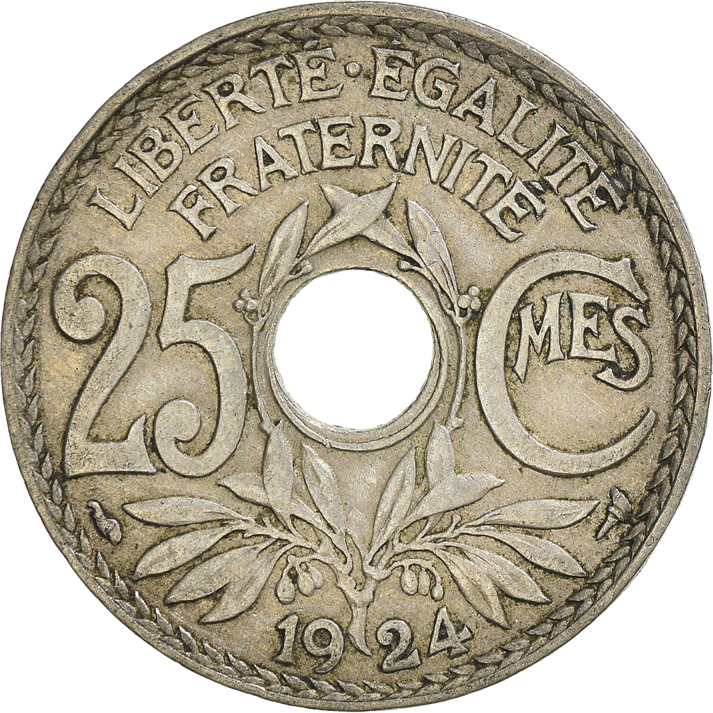 Moneda, Francia, 25 Centimes, 1924