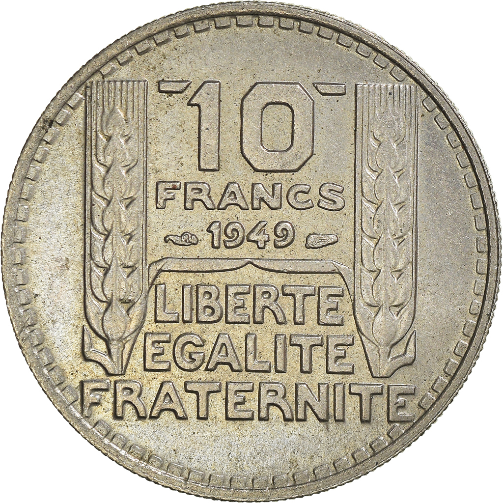 Moneda, Francia, 10 Francs, 1949