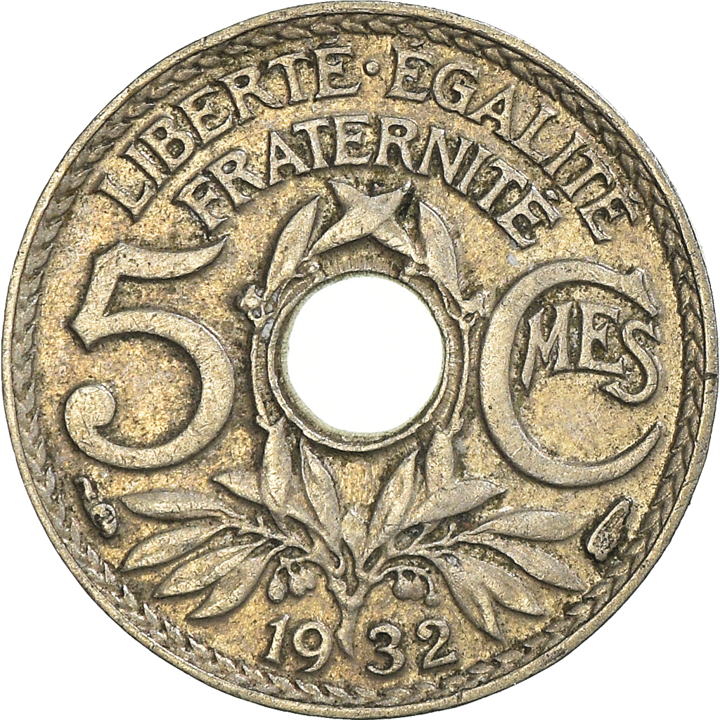 Moneda, Francia, 5 Centimes, 1932