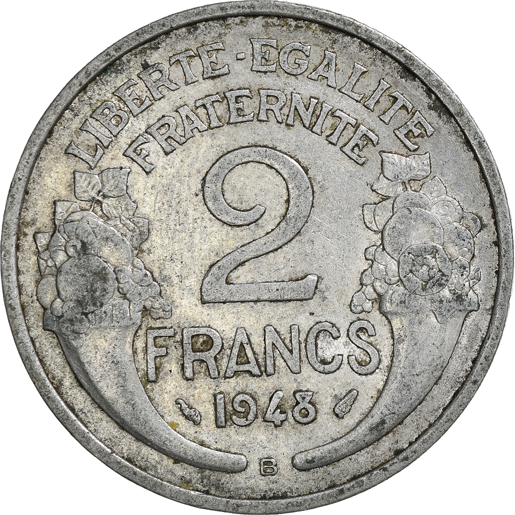 Moneda, Francia, 2 Francs, 1948
