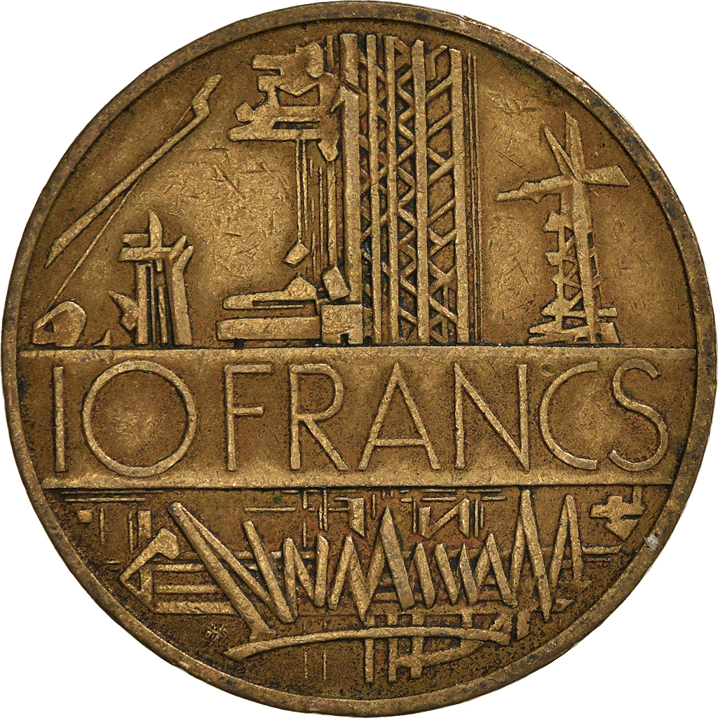 Moneda, Francia, 10 Francs, 1977