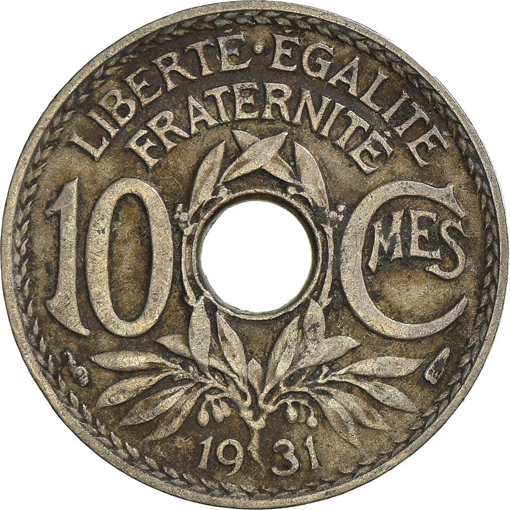 Moneda, Francia, 10 Centimes, 1931