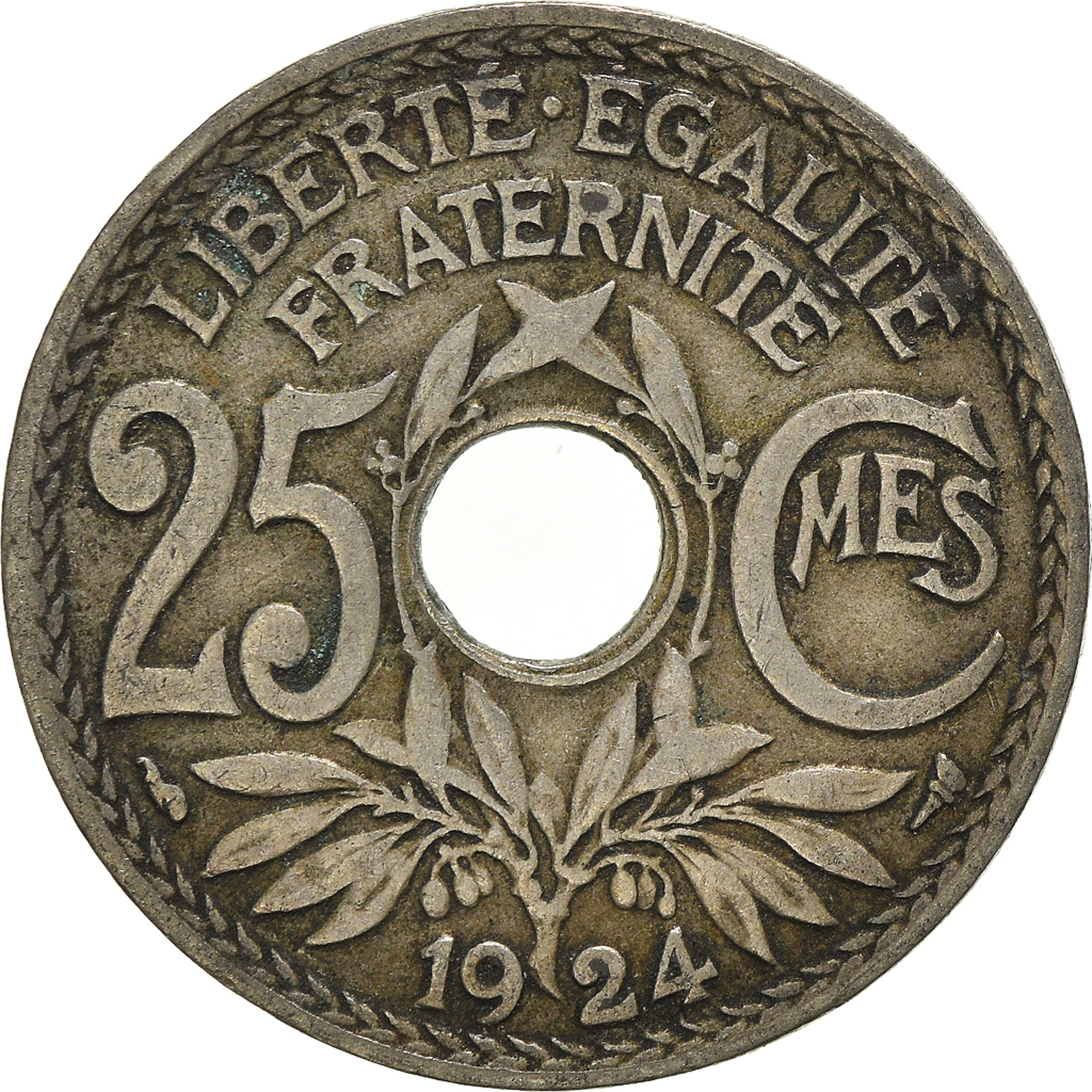 Moneda, Francia, 25 Centimes, 1924