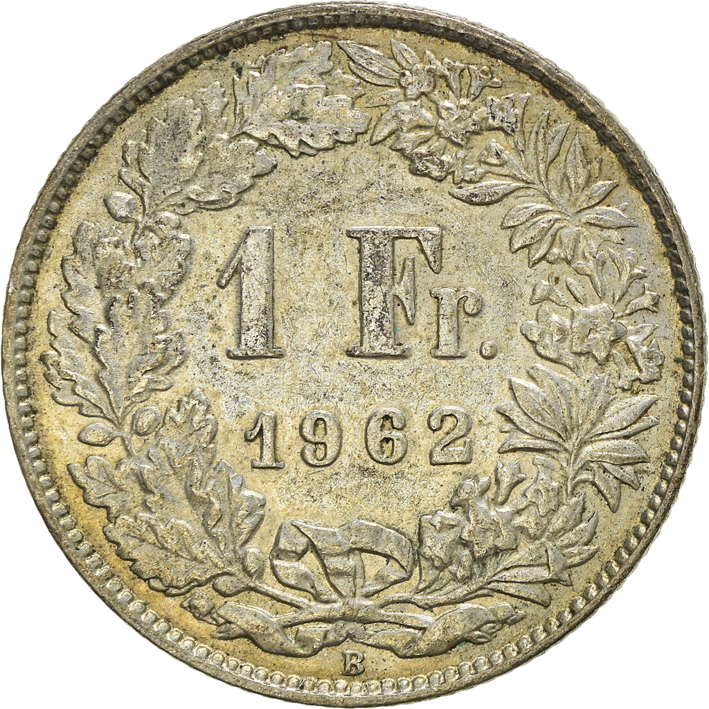 Moneda, Suiza, Franc, 1962