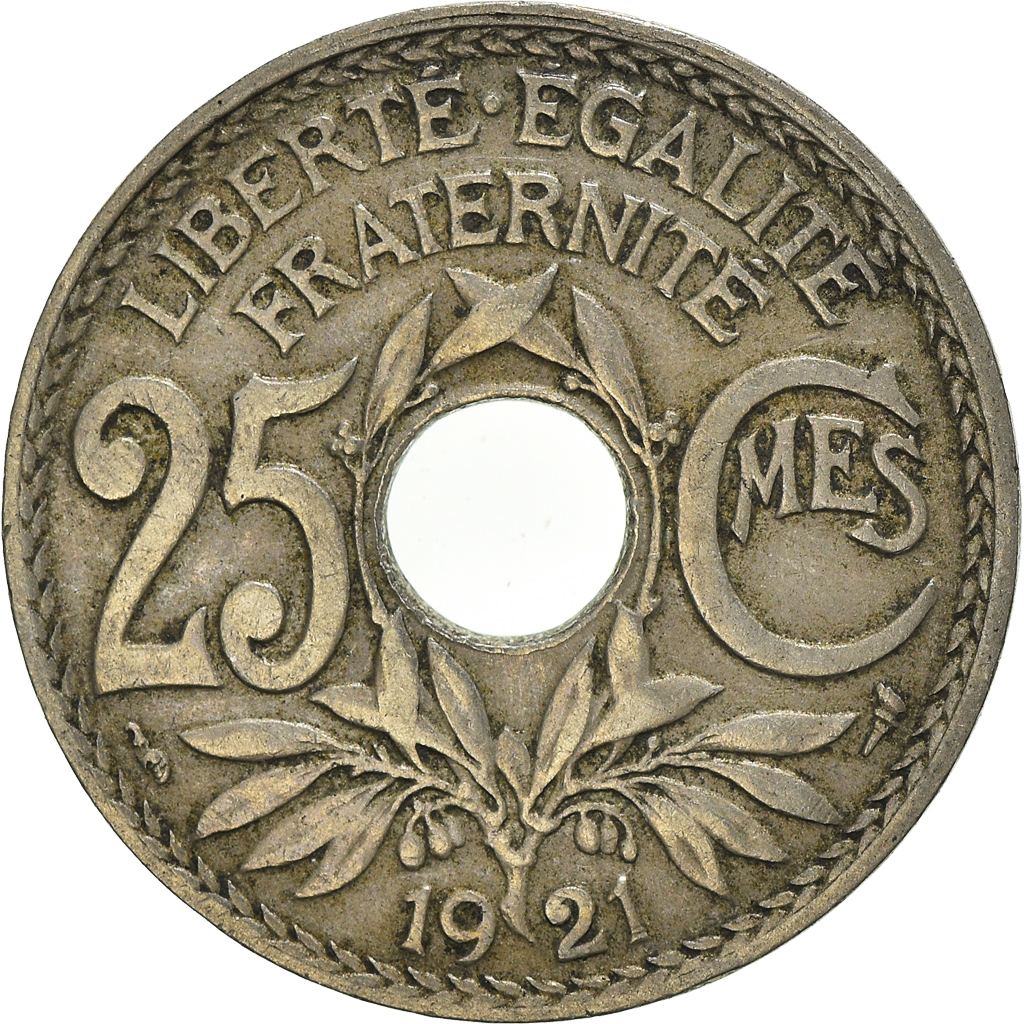 Moneda, Francia, 25 Centimes, 1921