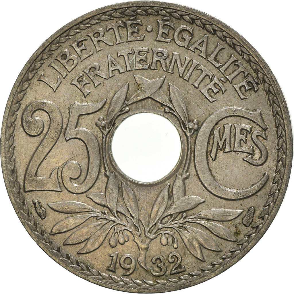 Moneda, Francia, 25 Centimes, 1932