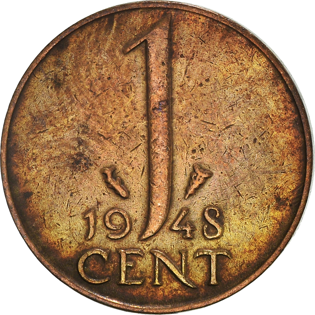 Moneda, Países Bajos, Cent, 1948