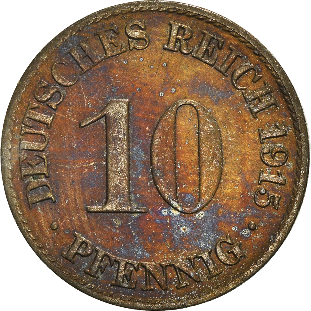 Coin, GERMANY - EMPIRE, 10 Pfennig, 1915