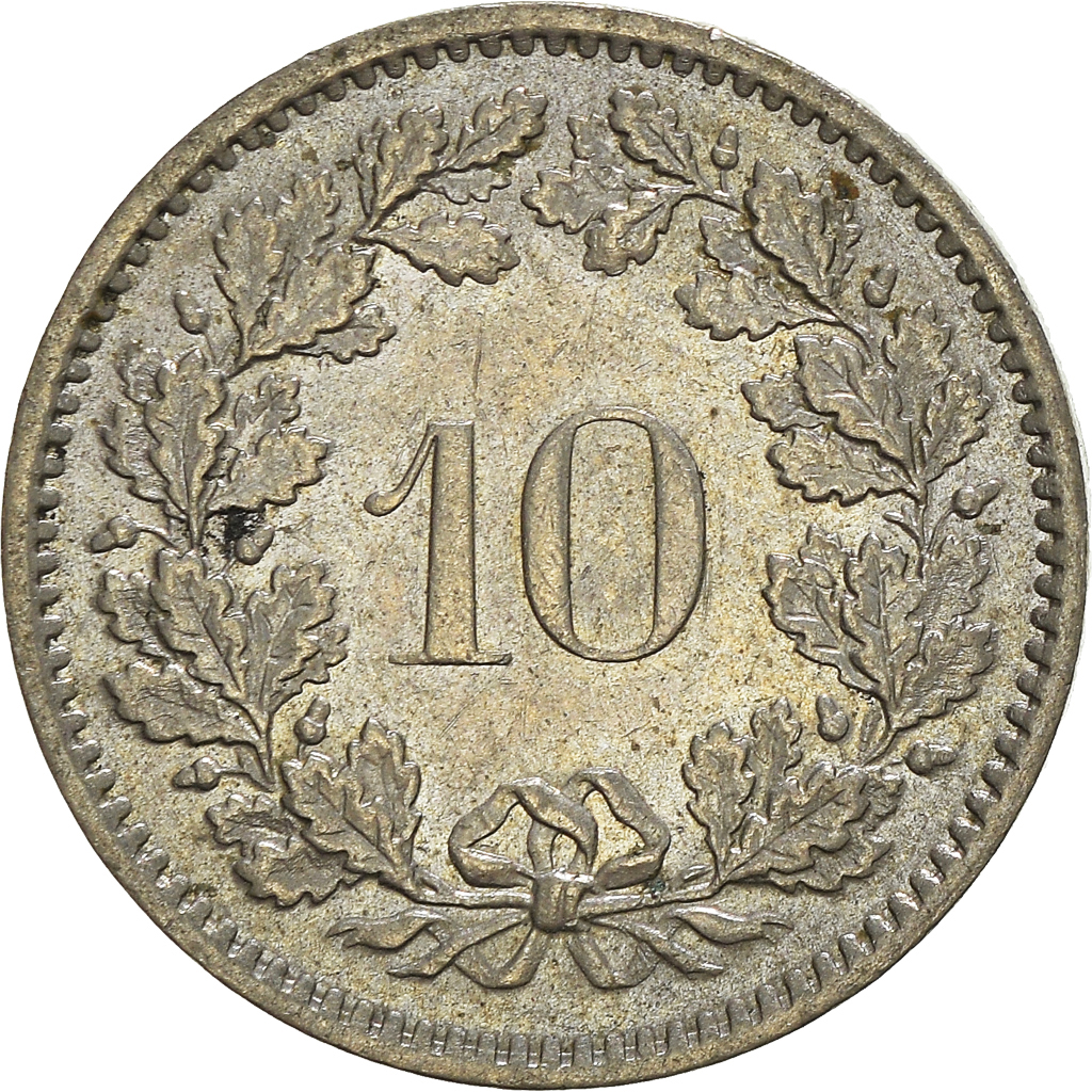 Moneda, Suiza, 10 Rappen, 1970