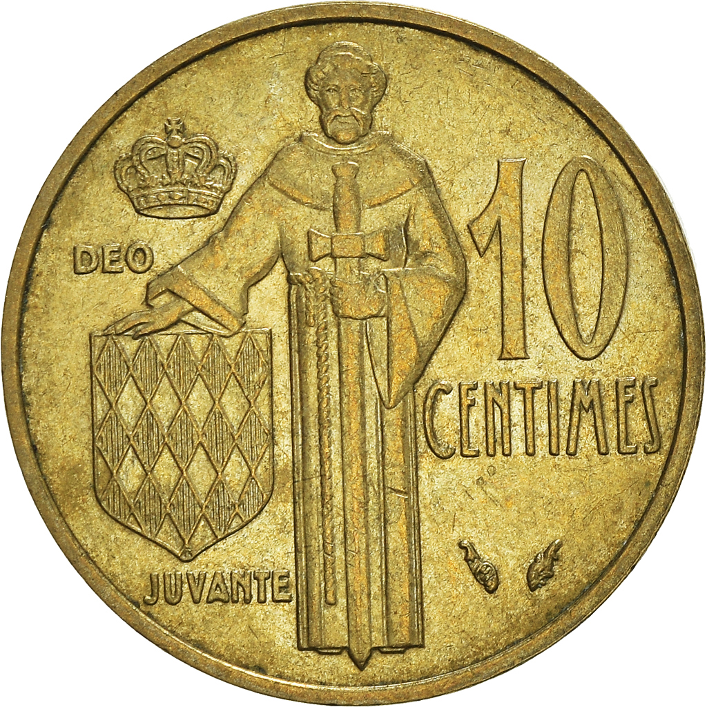 Moneda, Mónaco, 10 Centimes, 1979