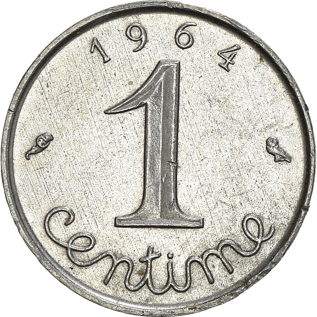 Moneda, Francia, Centime, 1964