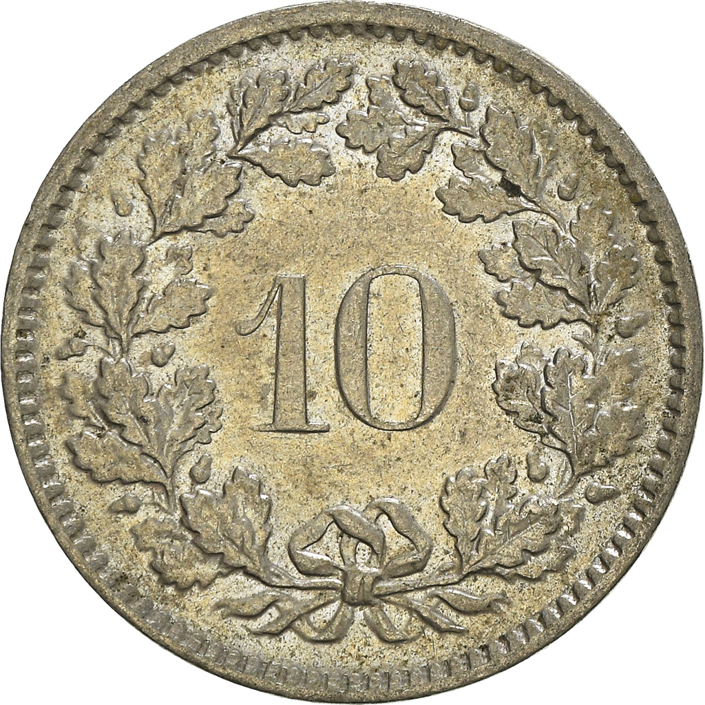 Moneda, Suiza, 10 Rappen, 1970