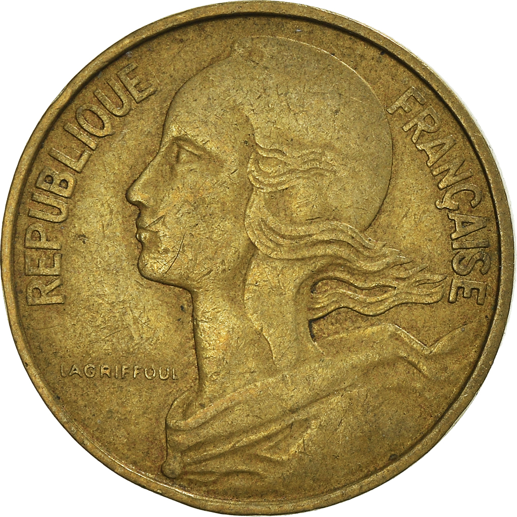 Moneda, Francia, 10 Centimes, 1963