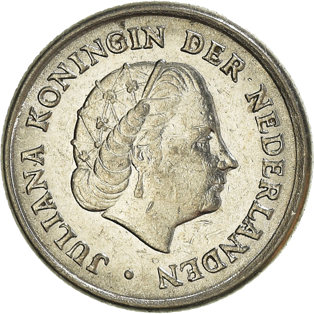 Moneda, Países Bajos, 10 Cents, 1966