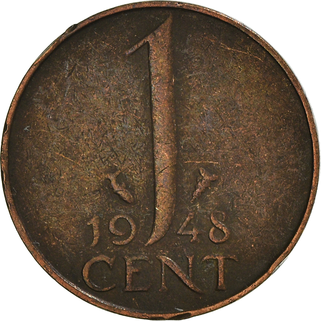 Moneda, Países Bajos, Cent, 1948