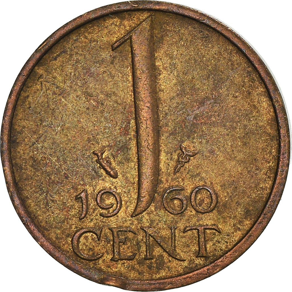 Moneda, Países Bajos, Cent, 1960