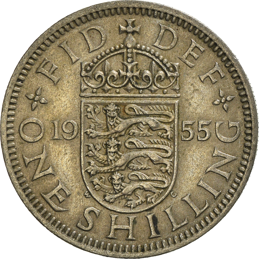 Moneda, Gran Bretaña, Shilling, 1955