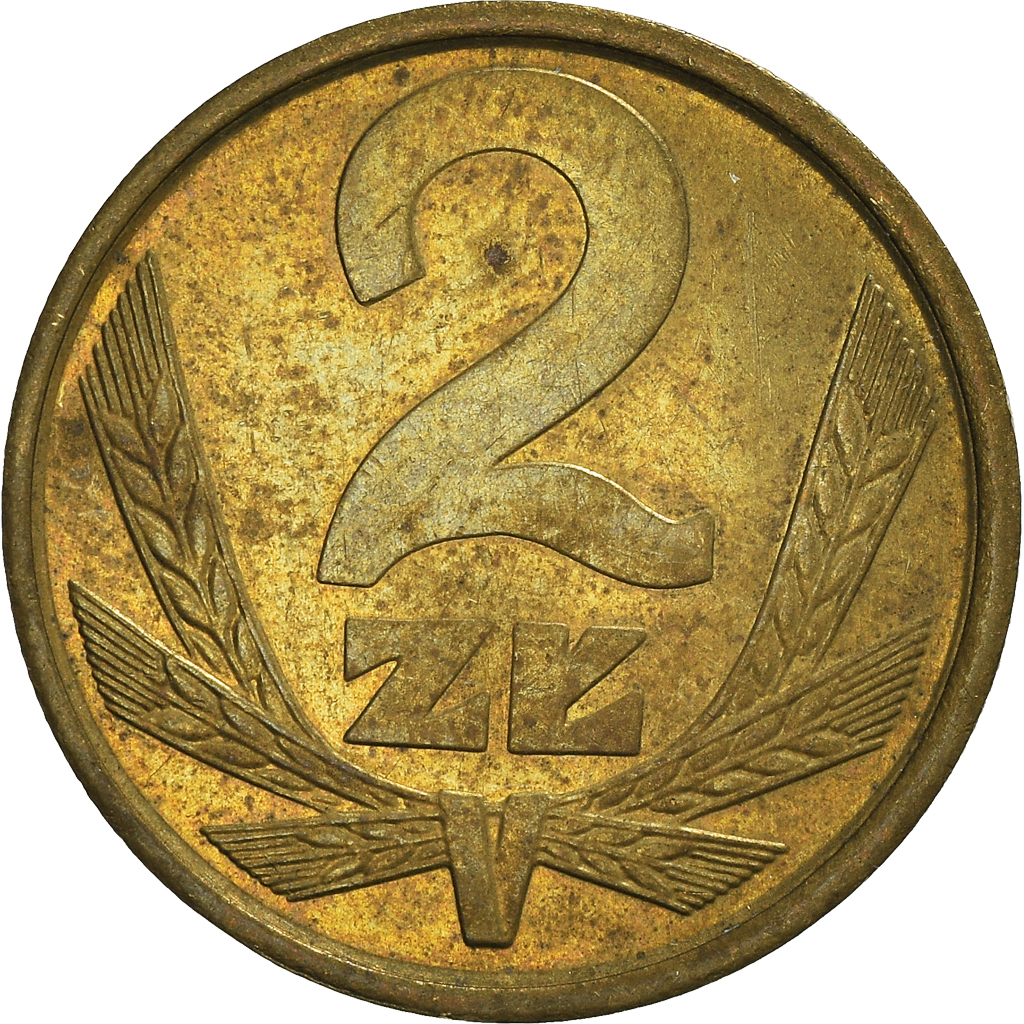 Moneda, Polonia, 2 Zlote, 1983