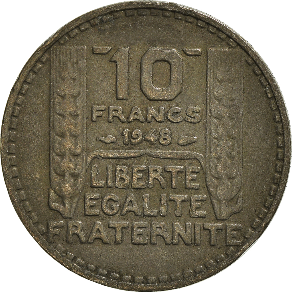 Moneda, Francia, 10 Francs, 1948