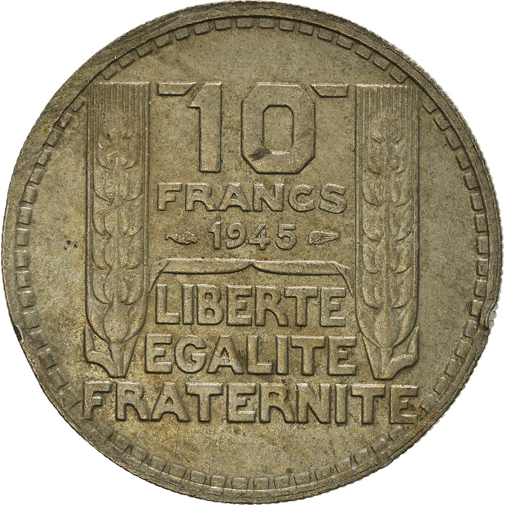 Moneda, Francia, 10 Francs, 1945