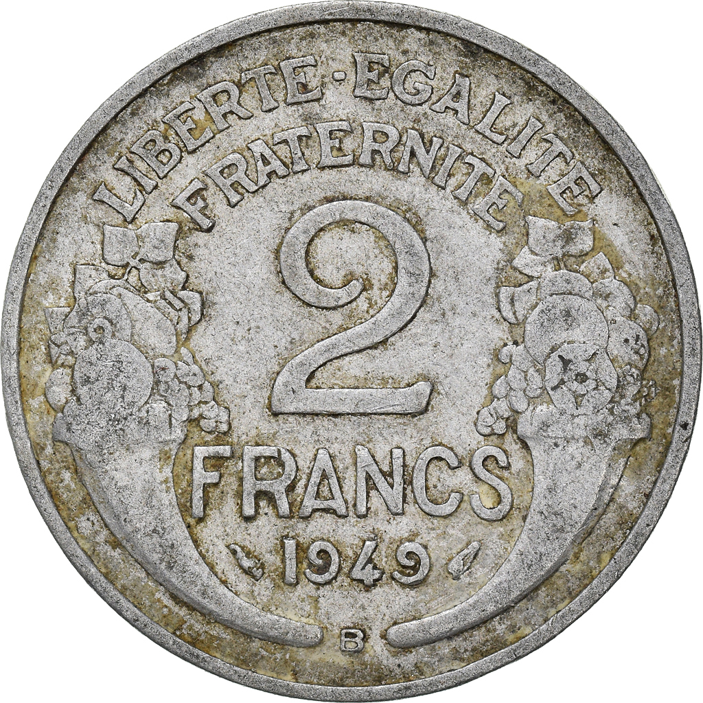 Moneda, Francia, 2 Francs, 1949
