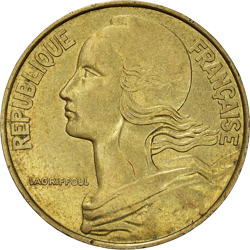 Moneda, Francia, 20 Centimes, 1992