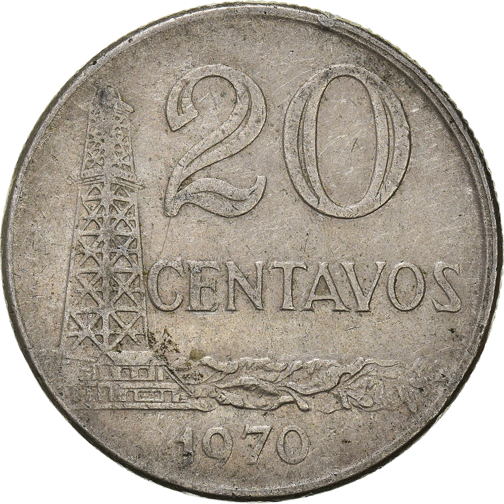 Moneda, Brasil, 20 Centavos, 1970