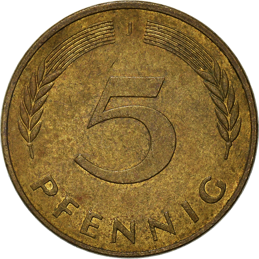 Coin, GERMANY - FEDERAL REPUBLIC, 5 Pfennig