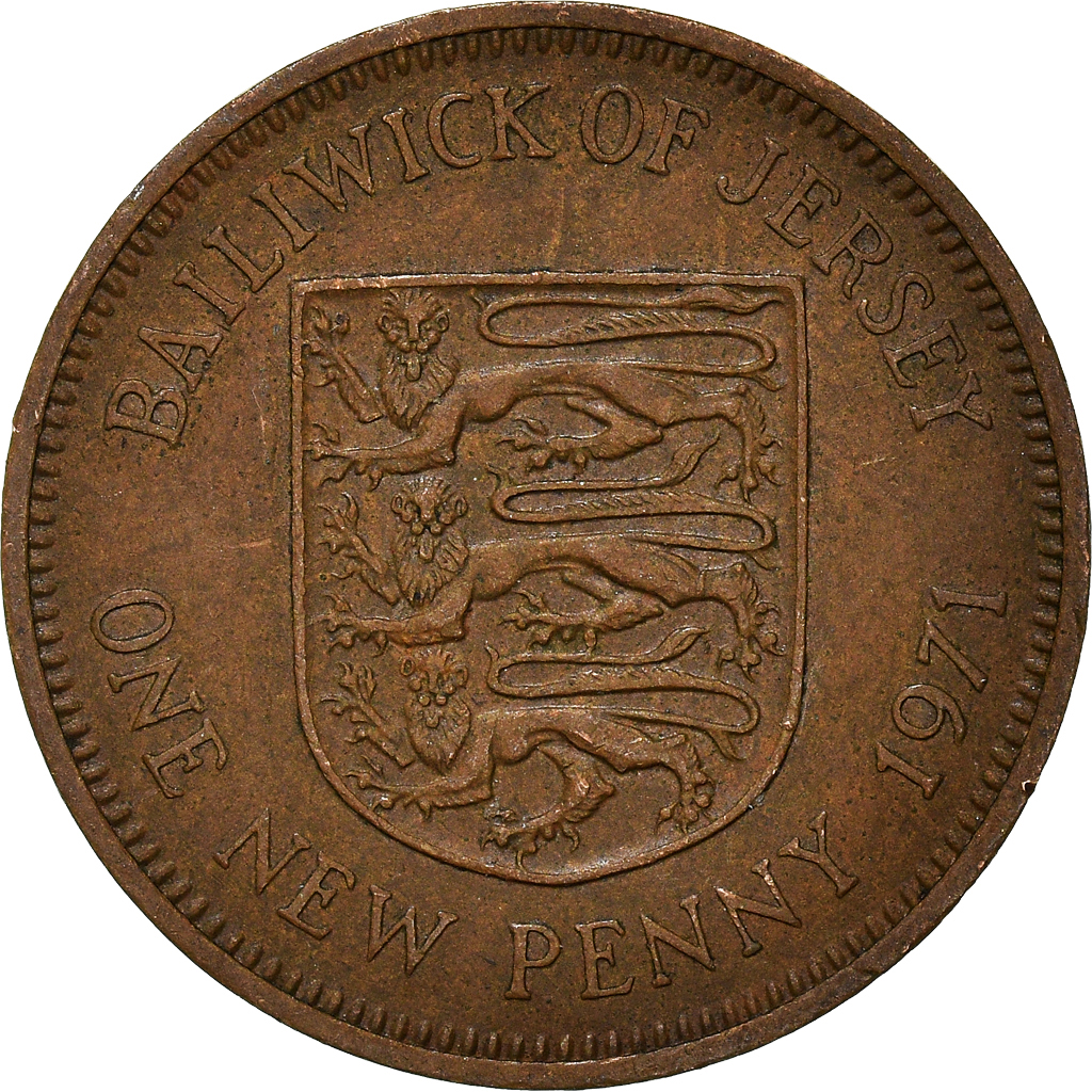 Coin, Jersey, New Penny, 1971