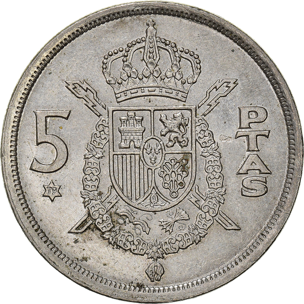 Moneda, España, 5 Pesetas, 1975 (79)