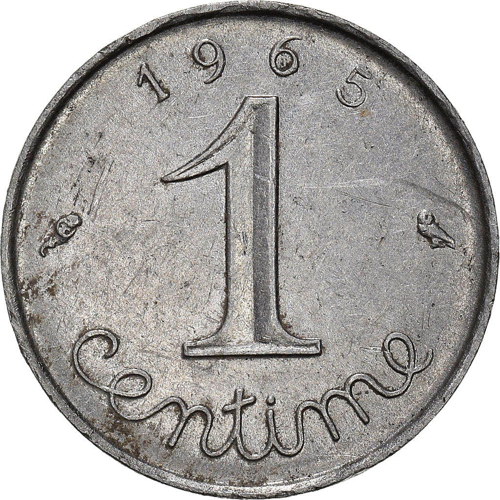 Moneda, Francia, Centime, 1965