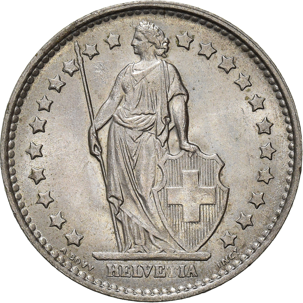 Moneda, Suiza, Franc, 1968