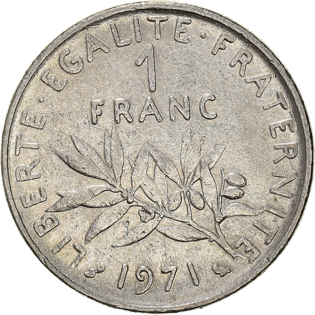 Moneda, Francia, Franc, 1971