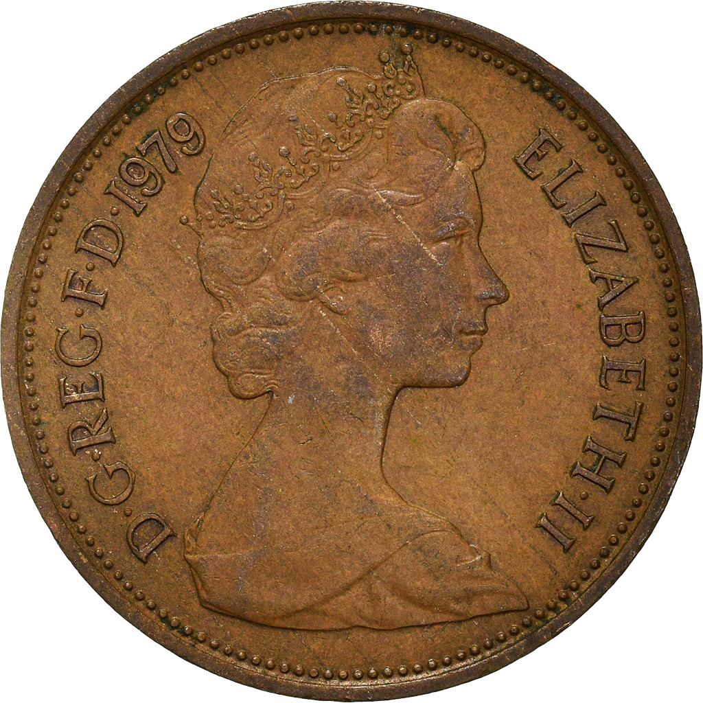 Moneda, Gran Bretaña, 2 New Pence, 1979
