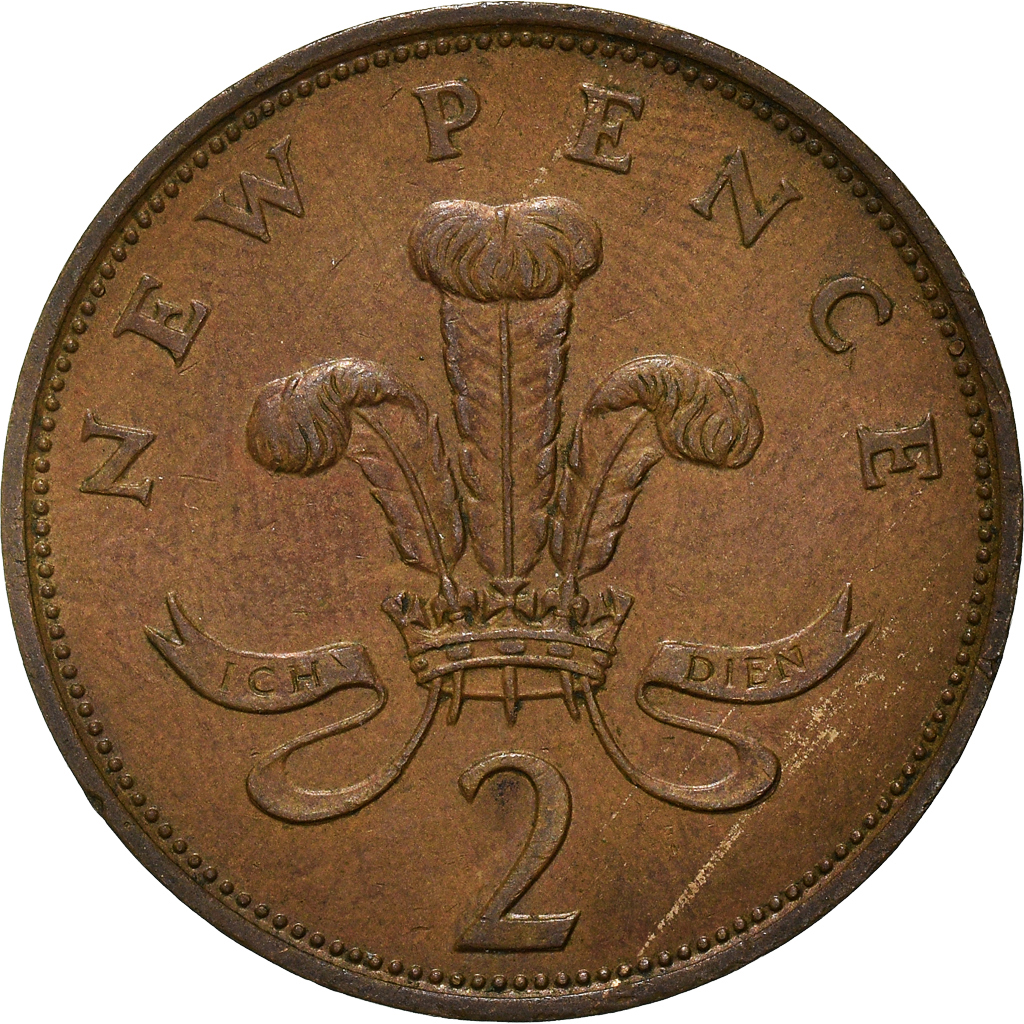 Moneda, Gran Bretaña, 2 New Pence, 1979