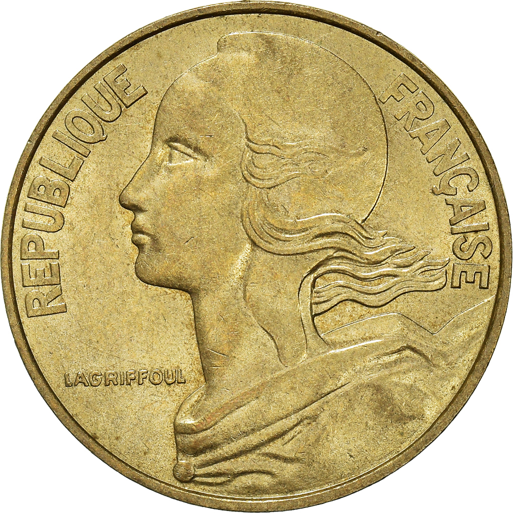 Moneda, Francia, 20 Centimes, 1982