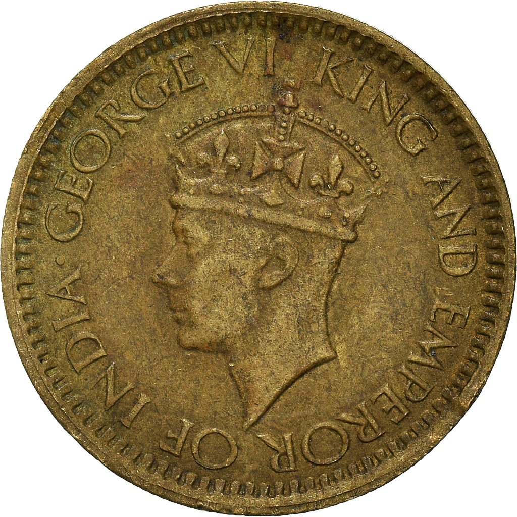 Moneda, Ceilán, 25 Cents, 1943