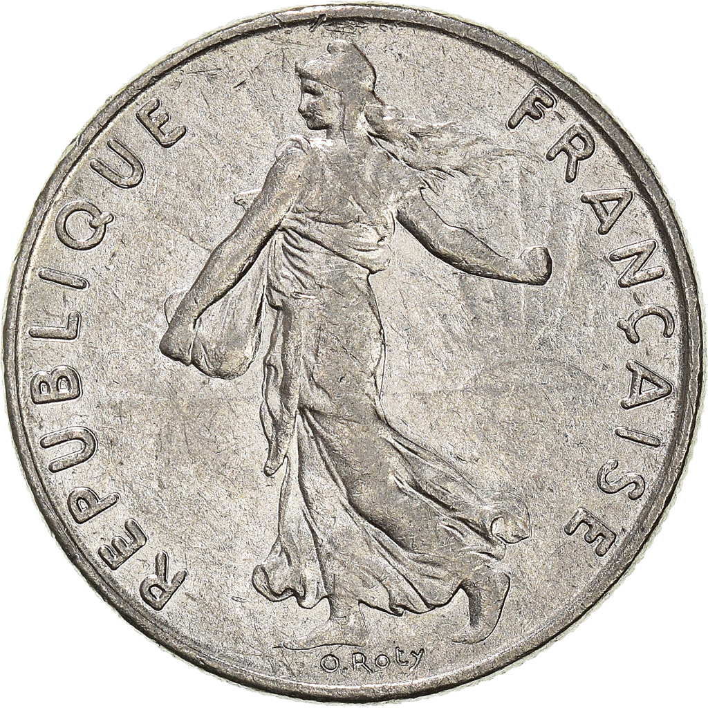 Moneda, Francia, 1/2 Franc, 1996