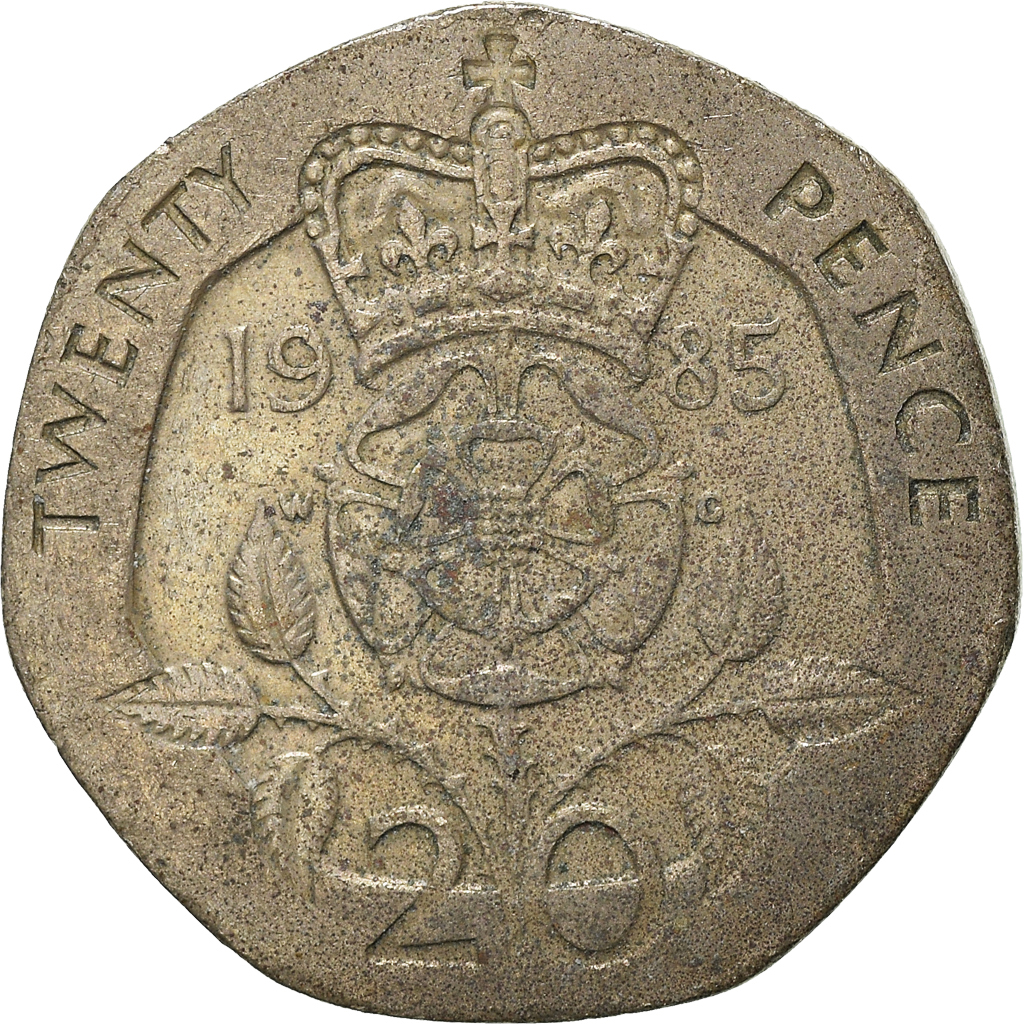 Moneda, Gran Bretaña, 20 Pence, 1985
