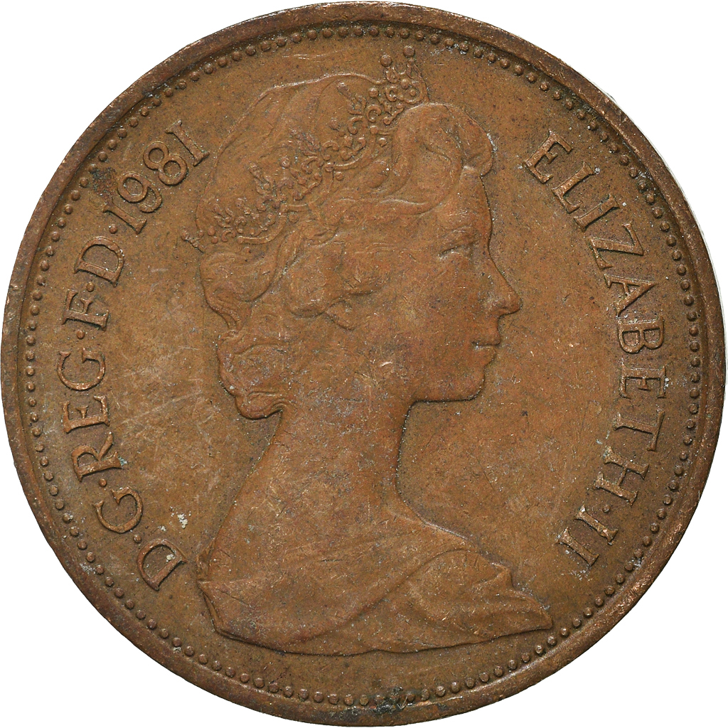 Moneda, Gran Bretaña, 2 New Pence, 1981