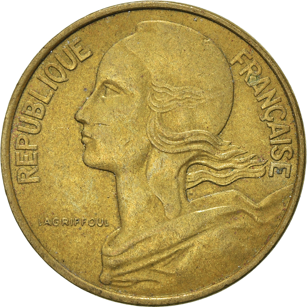 Moneda, Francia, 10 Centimes, 1976