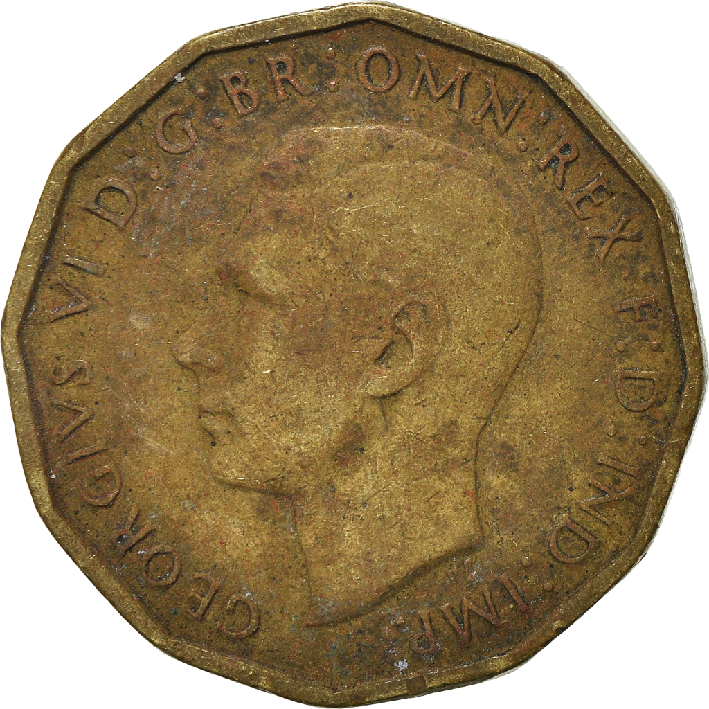 Moneda, Gran Bretaña, 3 Pence, 1942